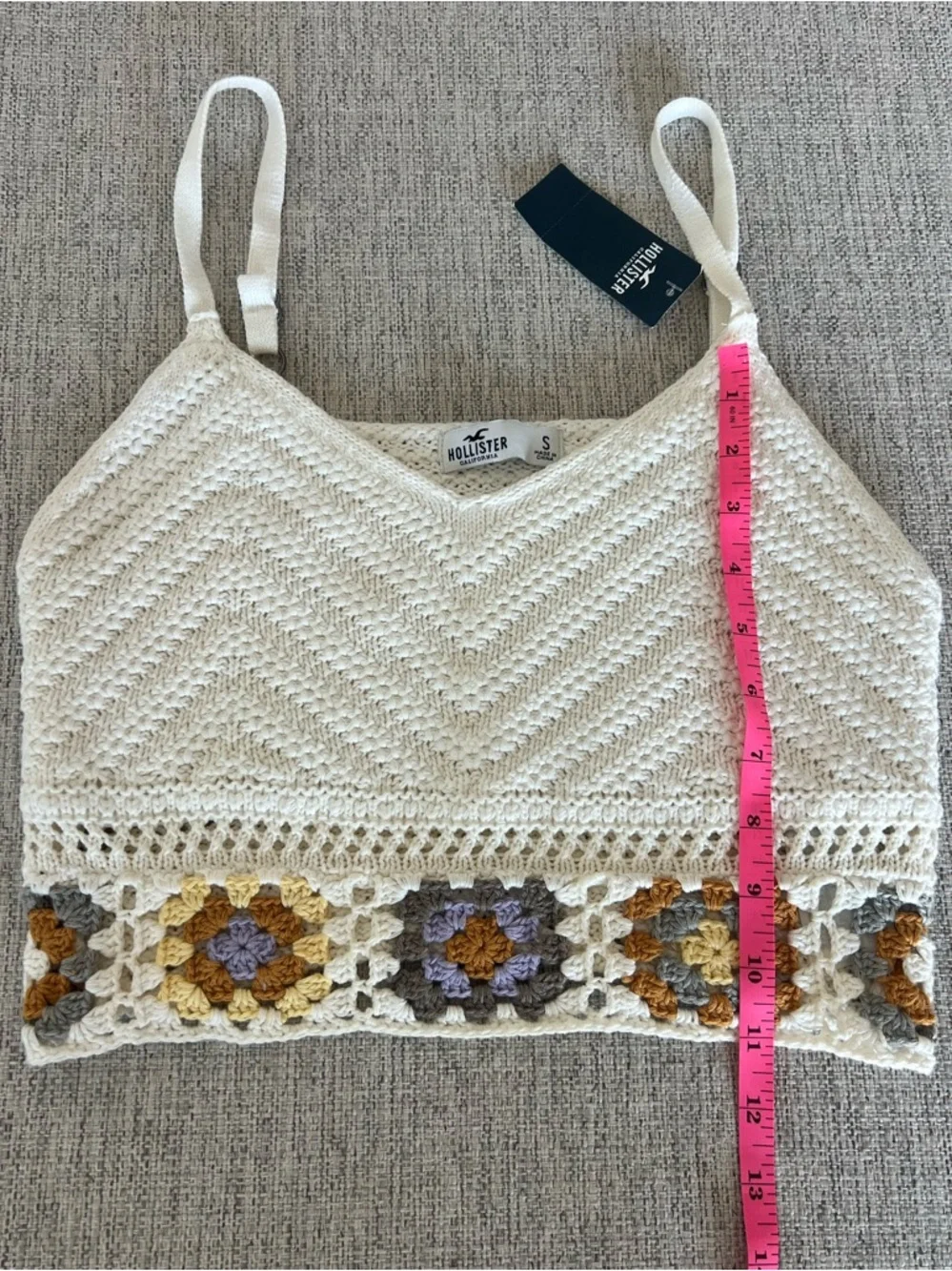 Hollister Boho Crochet Knit Crop Top - Picture 6 of 8